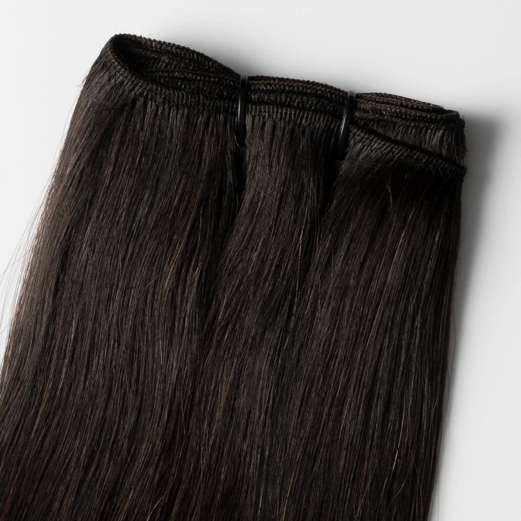 Tressen Extensions – Russisches Echthaar – (#1B)