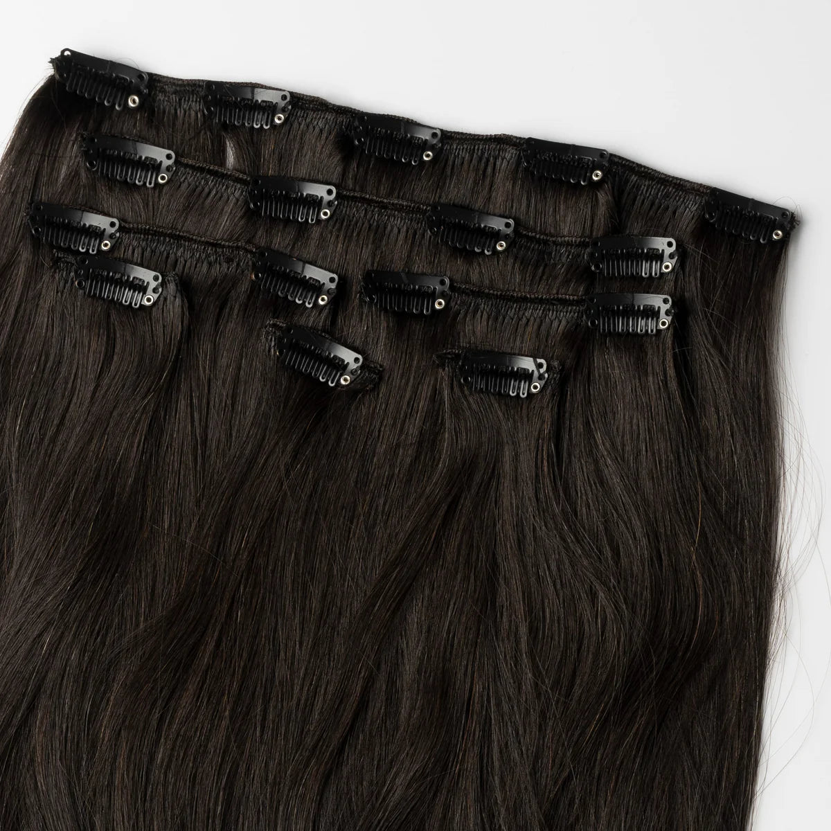 Clip-In Extensions – Russisches Echthaar – (#1B)